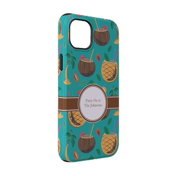 Custom Coconut Drinks iPhone Case - Rubber Lined - iPhone 14 (Personalized)