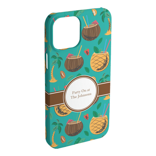 Custom Coconut Drinks iPhone Case - Plastic - iPhone 15 Plus (Personalized)