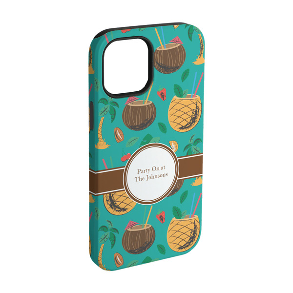 Custom Coconut Drinks iPhone Case - Rubber Lined - iPhone 15 (Personalized)