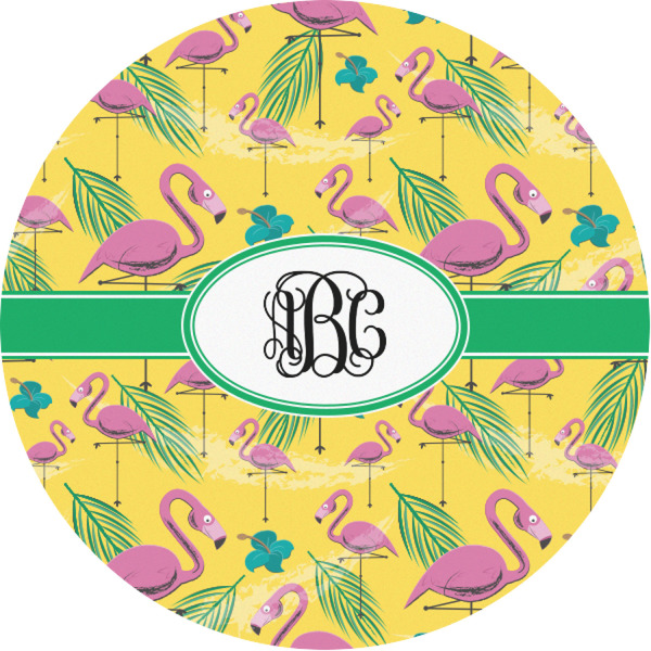 Custom Pink Flamingo Multipurpose Round Labels - 1" (Personalized)