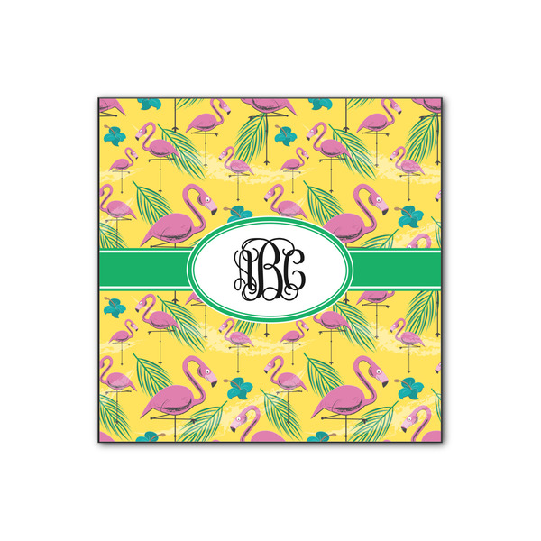 Custom Pink Flamingo Wood Print - 12x12 (Personalized)