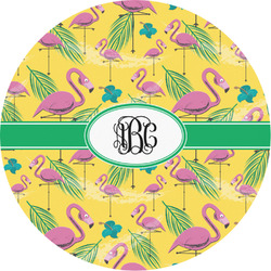 Pink Flamingo Multipurpose Round Labels - Custom Sized (Personalized)