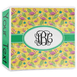 Pink Flamingo 3-Ring Binder - 3 inch (Personalized)