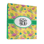 Pink Flamingo 3 Ring Binder - Full Wrap - 1" (Personalized)