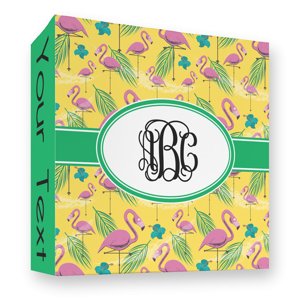 Custom Pink Flamingo 3 Ring Binder - Full Wrap - 3" (Personalized)