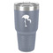 Pink Flamingo 30 oz Stainless Steel Ringneck Tumbler - Grey - Front