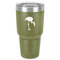 Pink Flamingo 30 oz Stainless Steel Ringneck Tumbler - Olive - Front