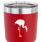 Pink Flamingo 30 oz Stainless Steel Ringneck Tumbler - Red - CLOSE UP