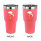 Pink Flamingo 30 oz Stainless Steel Ringneck Tumblers - Coral - Double Sided - APPROVAL