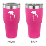 Pink Flamingo 30 oz Stainless Steel Tumbler - Pink - Double Sided (Personalized)