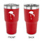 Pink Flamingo 30 oz Stainless Steel Ringneck Tumblers - Red - Double Sided - APPROVAL