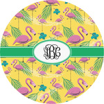 Pink Flamingo Multipurpose Round Labels - 5" (Personalized)