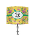 Pink Flamingo 8" Drum Lamp Shade - Fabric (Personalized)