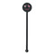 Pink Flamingo Black Plastic 5.5" Stir Stick - Round - Single Stick