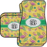 Pink Flamingo Car Floor Mats Set - 2 Front & 2 Back (Personalized)