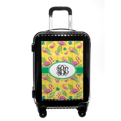 Pink Flamingo Carry On Hard Shell Suitcase (Personalized)