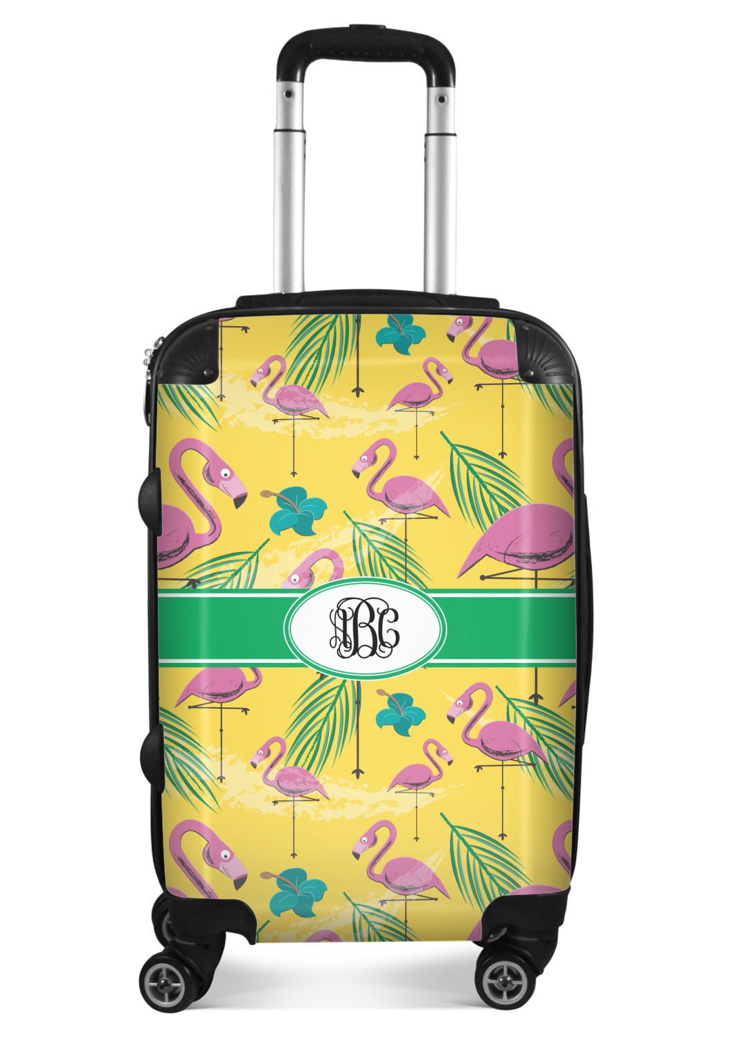 Flamingo print suitcase on sale