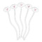 Pink Flamingo Clear Plastic 7" Stir Stick - Oval - Fan