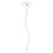 Pink Flamingo Clear Plastic 7" Stir Stick - Oval - Single Stick