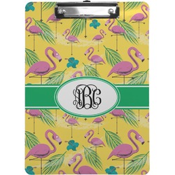 Pink Flamingo Clipboard (Letter Size) (Personalized)