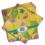 Pink Flamingo Cloth Napkins (Set of 4) (Personalized)