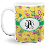 Pink Flamingo 11 Oz Coffee Mug - White (Personalized)