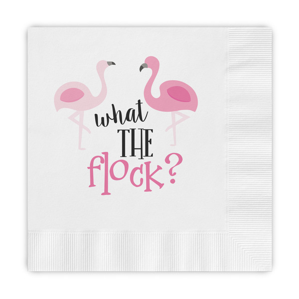 Custom Pink Flamingo Embossed Decorative Napkins