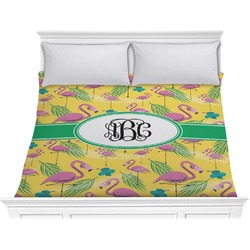 Pink Flamingo Comforter - King (Personalized)