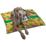 Pink Flamingo Dog Bed - Large w/ Monogram