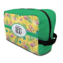 Pink Flamingo Toiletry Bag / Dopp Kit (Personalized)