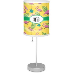 Pink Flamingo 7" Drum Lamp with Shade Linen (Personalized)
