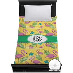 Pink Flamingo Duvet Cover - Twin XL (Personalized)