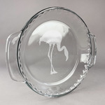 Pink Flamingo Glass Pie Dish - 9.5in Round