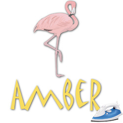 Pink Flamingo Graphic Iron On Transfer - Up to 15"x15" (Personalized)