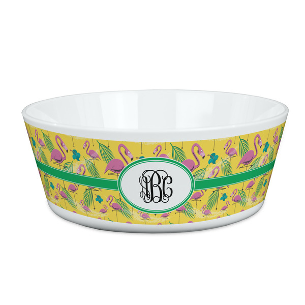 Custom Pink Flamingo Kid's Bowl (Personalized)