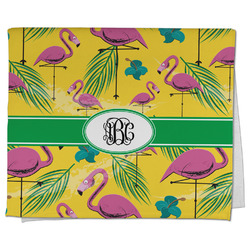 Pink Flamingo Kitchen Towel - Poly Cotton w/ Monograms
