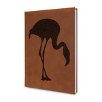 Pink Flamingo Leather Sketchbook - Small - Single Sided