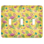 Pink Flamingo Light Switch Cover (3 Toggle Plate)