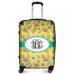 Pink Flamingo Suitcase - 24" Medium - Checked (Personalized)
