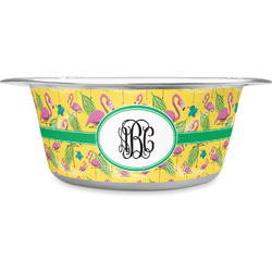 Pink Flamingo Stainless Steel Dog Bowl - Small (Personalized)