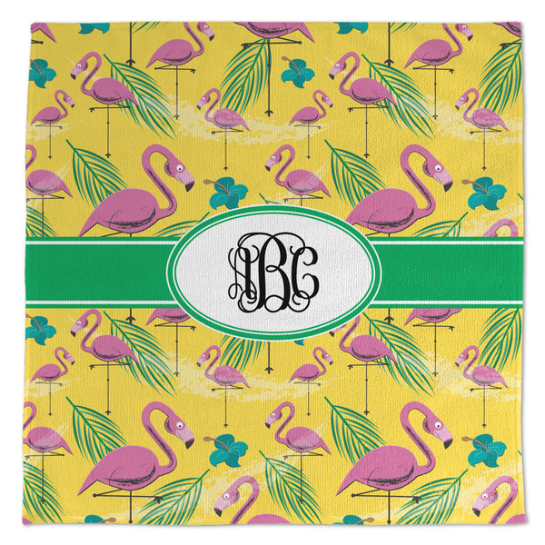 Custom Pink Flamingo Microfiber Dish Towel (Personalized)