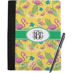 Pink Flamingo Notebook Padfolio - Large w/ Monogram