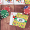 Pink Flamingo On Table with Poker Chips