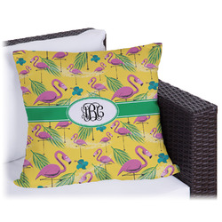 Pink Flamingo Outdoor Pillow - 16" (Personalized)
