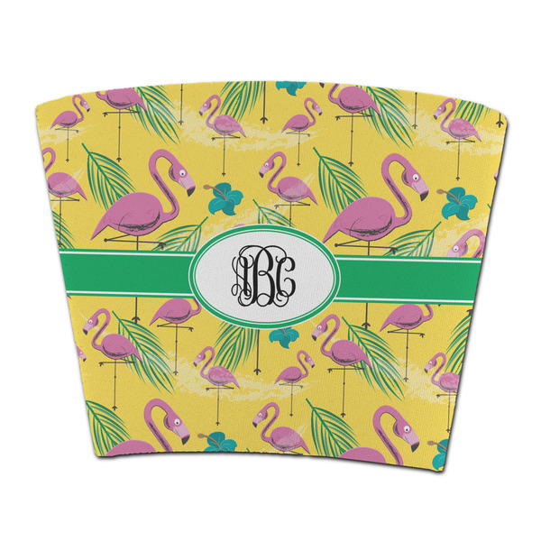 Custom Pink Flamingo Party Cup Sleeve - without bottom (Personalized)