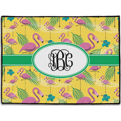 Pink Flamingo Door Mat - 24"x18" (Personalized)