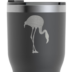 Pink Flamingo RTIC Tumbler - Black - Engraved Front