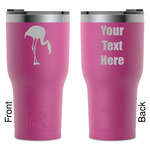 Pink Flamingo RTIC Tumbler - Magenta - Laser Engraved - Double-Sided (Personalized)