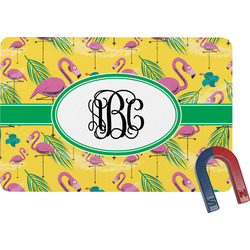 Pink Flamingo Rectangular Fridge Magnet (Personalized)