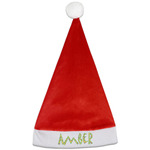 Pink Flamingo Santa Hat - Front (Personalized)